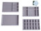 Schmuck Tabletts Organizer, Stapelbar Schmuck Zubehör Tablett Set mit 4 Schubladen Organizer Ohrringe Ring Display Organizer Halskette Aufbewahrung Vitrine Armband Abnehmbares Tablett