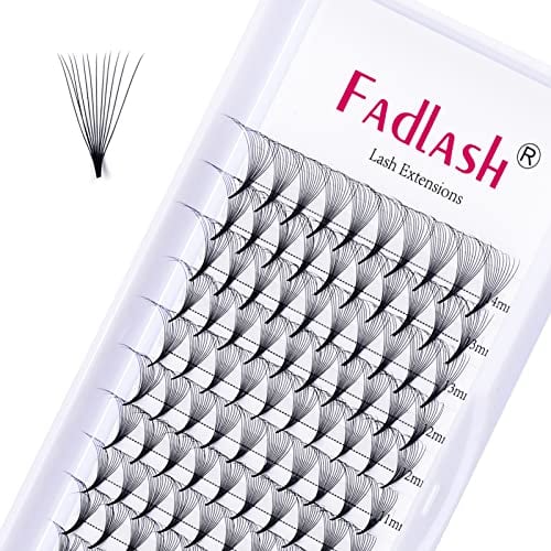 Russian Lashes 12D 0.07C Curl Thickness 8-14mm Mix Tray Premade Russian Volume & Fan Lashes