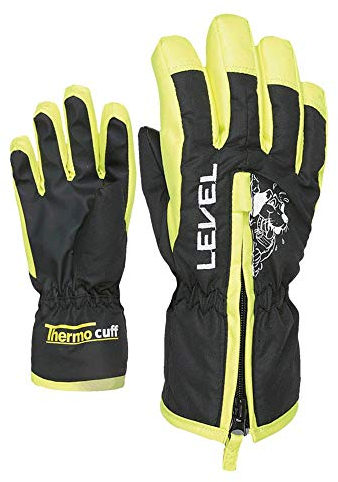 Level Dudy Handschuhe, Kinder, schwarz-gelb, II