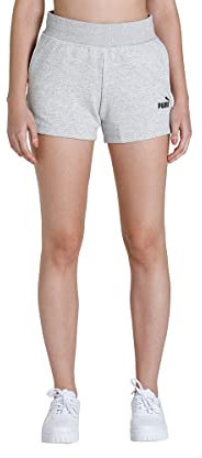 Puma Damen ESS 4` Sweat Shorts TR, Light Gray Heather, L