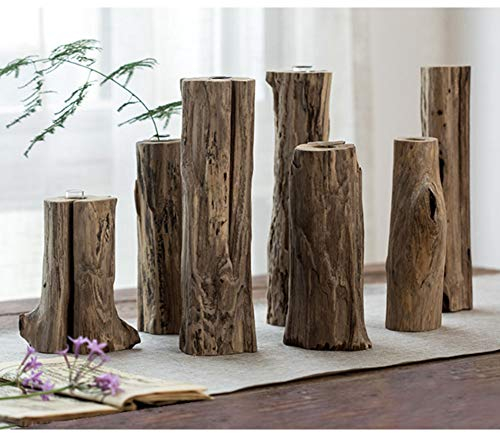 Maya Star Holzvasen im japanischen Stil, kreatives Blumenarrangement, modern, minimalistisch, Heimdekoration, zufällige Lieferung, A30