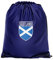 Boys Retro Scotland Flag Badge Drawstring Bag - Football Back to School Gift Footy Soccer Rugby PE Kit Boot Bag for School Boy - Scottish Sports Tournament Gym Bag, Navy, One Size