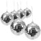 com-four® 6X Discokugel - Spiegelkugel zum Aufhängen - Disco Ball für Party - Partykugel für Silvester, Geburtstag, Mottoparty, Weihnachten oder Halloween - Ø 8 cm (Ø 8cm)