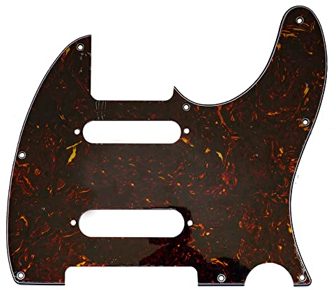 Musiclily Pro 8 Löcher SS Gitarre Tele Schlagbrett Pickguard für USA/Mexico Fender Deluxe Nashville Telecaster E-Gitarre, 4-lagig Tortoise Shell