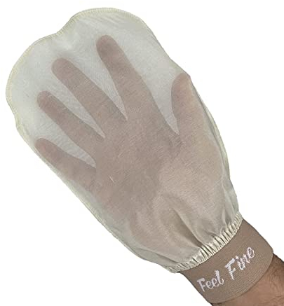 Feel Fine Türkischer Peelinghandschuh – 100% Rohkokonseide Hammam Kese für Männer & Frauen | Handgefertigter Peelinghandschuh für Dusche & Bad (Feel Fine)