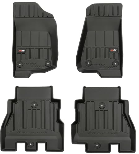 MOTOS Gummimatten Auto Fussmatte passend für Jeep Wrangler IV ab 2017 4-türig, Rubicon, passt Nicht für Hybrid (HEV) Verbessern Sie Ihren Reisekomfort mit Antirutschmatte Auto 3D- Allwetter fußmatten