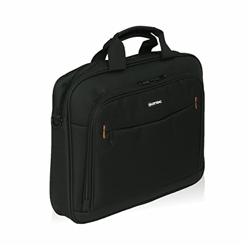 CB CITY BAG Laptop-Schultertaschen, 14 Zoll Laptoptasche, Kompakte Laptoptasche, Tote Bag/Umhängetasche mit Taschen zur Aufbewahrung von Zubehör, Schwarze Laptop-Hülle Notebook-Tasche Männer Frauen