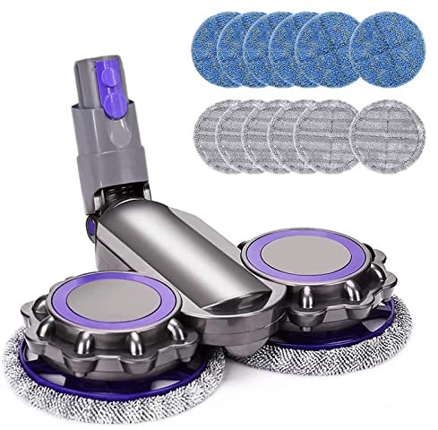 Electric Mop Head Attachment For Dyson V10 Slim/Digital Slim Fluffy /V12 Vacuum Cleaner, With Water Tank + 12 Washable Mop Pad