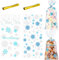 BBLIKE 100 Cellophantüten Klar Süßigkeiten Tüten 27x13cm Candy Bar Tüten Bonbon Tüten Plätzchentüten mit 100 Bindebänder Zellophantüten transparent kekstüten für Schokolade Bonbons Kekse(Schneeflocke)