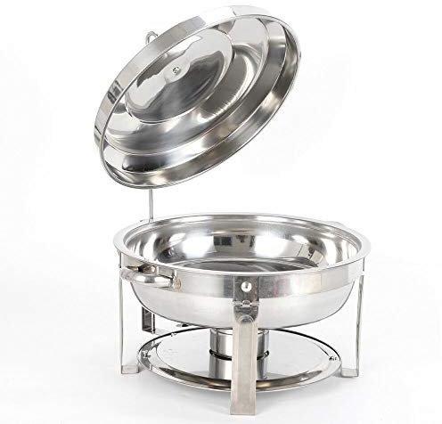 7,5L Warmhaltebehälter Buffet Chafing Dish Edelstahl Speisenwärmer 360mm Wärmebehälter Suppen Wärmer Rund