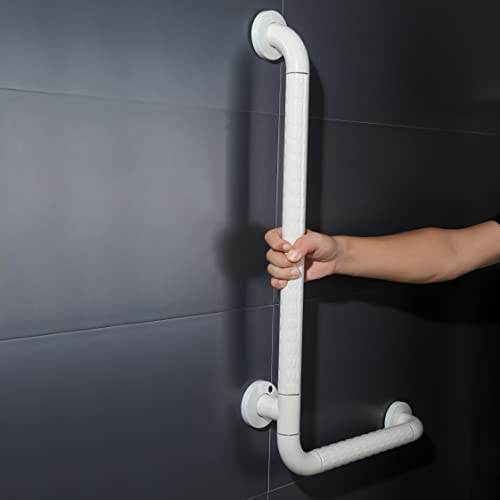 Akriva Wandhaltegriff für Dusche & Bad (L-Form, 70 x 40 cm) - Duschstange für mehr Sicherheit - Stabiler Duschgriff - Griffstange