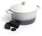 MasterClass Set of GIft-Boxed Cast Aluminium Casserole Dish, Grey Ombre, 24cm/4Litre with Three Piece Silicone Handle Cover Set