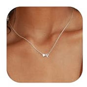 Chriscoco Collana Argento 925 Donna Ragazza Collana con Iniziale Collana Cuore con Ciondolo Collana lettera P Collana Iniziali Collana Donna Argento - con Portagioie