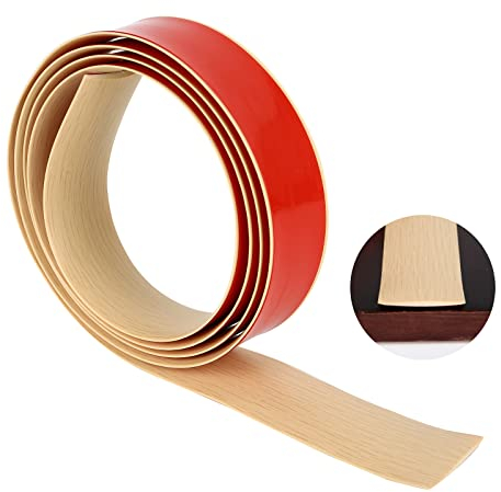 Btstil Übergangsleiste Selbstklebend, Vinyl Boden Abdeckleiste Übergangsleiste Ausgleichsprofil Übergangsschiene Bodenprofil zum Kleben für Laminat & Parkett, Türschwelle (Ahorn, 5M)