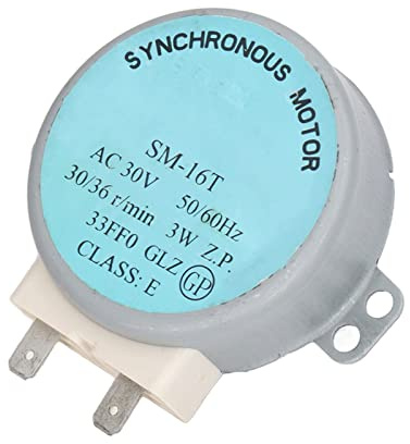 TOPINCN Motor Plato Giratorio Horno Microondas SM 16T Ac30V Cobre Original Motor Original Aluminio Agitación para Motor Microondas Reemplazo Motor Motor Microondas (Motor Plano)