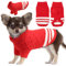 EMUST Hundepullover Mittelgroße Hunde, Niedlicher Hunde-Weihnachtspullover mit Ärmel, Elastischer Hundepullover Strick für Bulldogge, Dackel, Pitbull, Rot M
