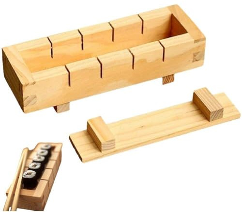 Holz Rechteckige Sushi Presse Form Box Sushi Maker Reis Form DIY Sushi Reis Roller Formen Sushi, Der Werkzeuge
