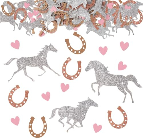 COLOFALLA 100 Stücke Pferd Deko Pferd Konfetti Streudeko Pferde Geburtstag Deko Geburtstag Geschenk Pferd Tischdeko für Kindergeburtstag