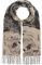 FRAAS Cashmink Schal 35 x 200 cm - Weicher als Kaschmir - Made in Germany - Schal mit Blumen-Muster für Damen - Perfekt für Herbst und Winter Chinchilla