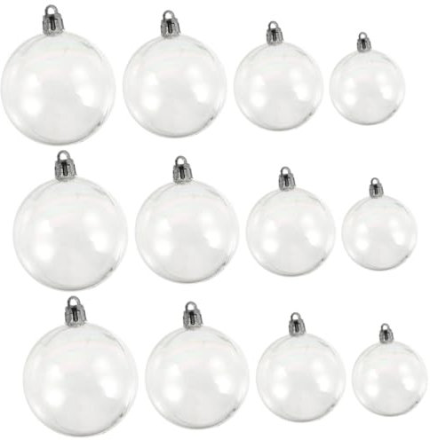 Veemoon 20stücke Teiliges Kunststoff Weihnachtskugeln Bruchsichere Transparente Christbaumornamente Für Festliche Dekoration Für Weihnachtsbaum Tür Und Fenster
