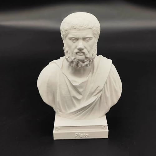 Plato Antiker griechischer Philosoph Büste Kopf Skulptur 3D Druck Statuen 10cm Griechische Figur Dekorationen Anwendbar Zuhause Büro Schreibtisch Tisch (Plato)