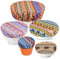 5 Pack Reusable Elastic Fabric Bowl Covers - Stretched Lids for Keeping Food Fresh, Multi Purpose Food Storage Dish Covers, Fruit Vegetable Meat Preservation for Glass Salad Bowl, Jar, Elastic Edge