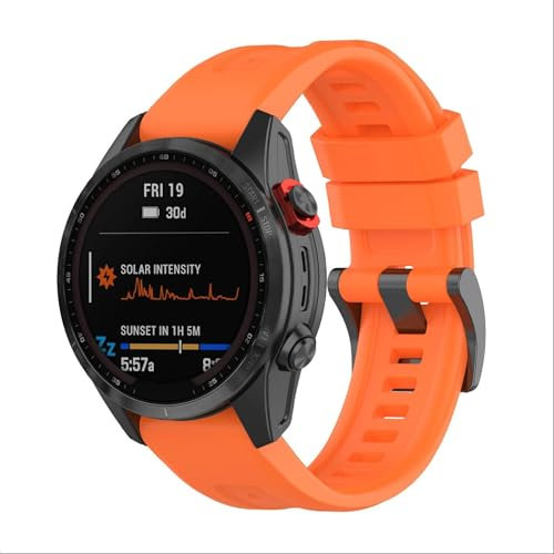 GIOPUEY Armband Kompatibel mit COROS VERTIX 2/2S, Weiches Silikon Armband [Verschleißfest] [Atmungsaktiv] Ersatzarmband - Orange