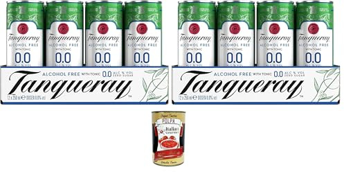 Italian Gourmet Bevanda analcolica Gin & Tonic Zero Premix 24 x 250ml | Gusto cocktail senza alcool, ready to drink gekühlt servieren, lattine, Gesamtnettogewicht 6 L + Kostenlos Polpa 400g