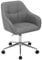 WOLTU Homeoffice Stuhl, Schreibtischstuhl, Drehstuhl, Schminkstuhl, höhenverstellbar, bis 150 kg belastbar, mit Armlehnen Leinensitz, für Schlafzimmer Büro Wohnzimmer, Grau BS176gr