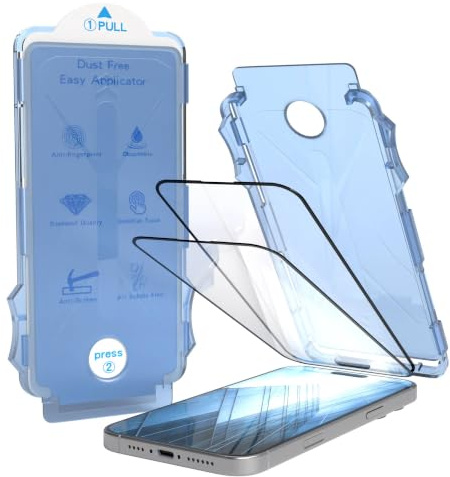 EAZY CASE - 2x Display Schutzglas kompatibel mit iPhone 16 Pro Max für iPhone 16 Pro Max Displayschutz Ultra Klar Schutz Glas Folie mit Installationshilfe Blasenfrei Transparent