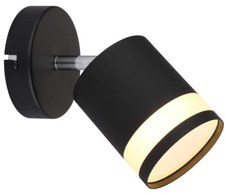 GLOBO Wandleuchte Wandlampe Schlafzimmerlampe schwarz opal verstellbar 1 flammig LED
