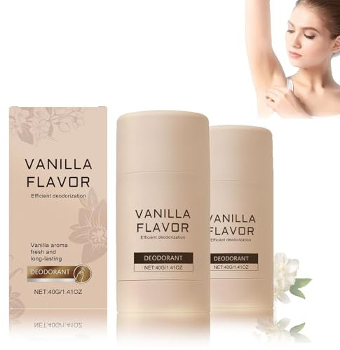 Körperdeodorant, Natürliches Buttercreme & Vanille Deodorant, Roll-on-Deodorant für Kinder, Schützen Sie Die Haut und Verhindern Sie Trockene Haut, Kinder Deo für Kinder ab 8 Jahre (2P)