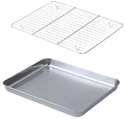 Edelstahl-Backblechrahmen, Obstkuchen-Grilltablett, Küchen-Mehrzweck-Backblech