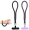 Phone Wrist Strap, 2 Pcs Adjustable Phone Wrist Lanyard with Tether Tab Nylon Anti Theft Phones Strap Compatible for Most Mobile Phones Case (Black, Purple)