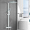 Zamery Duschsystem mit Thermostat Chrom Duschset Überkopfbrauseset mit Kopfbrause Regendusche mit Armatur Duschset