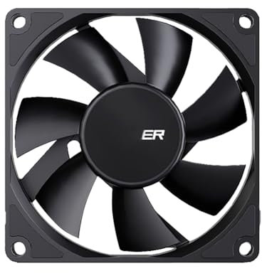 Muyilanc Computer Case Fan 80mm 4-Pin PWM High Airflow Ultra-Thin Cooling Fan 1200-3000RPM Cascadable FDB Bearing Fan