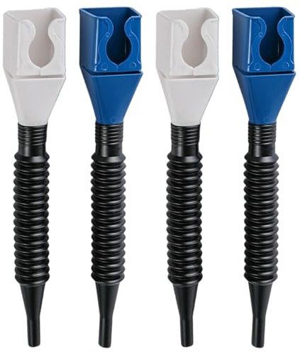 4Pcs Funnels for Automotive Use, Retractable Oil Funnel Plastic Snap on Car Funnel for Oil Change Flexible Draining Tool for Diesel Petrol Gasoline Fuel Water