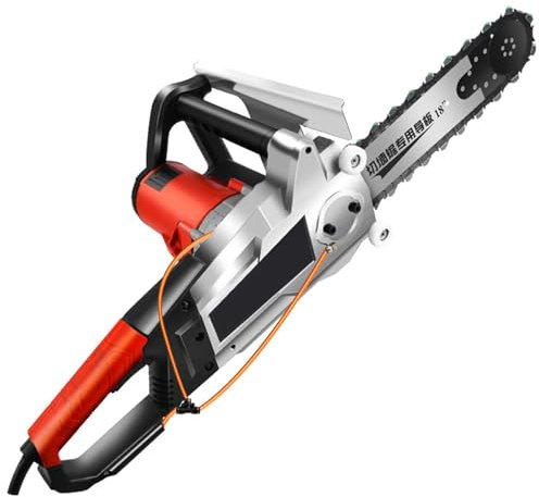 13,8/18,9 Zoll Elektrische Betonsäge mit wassergespeister Staubunterdrückung, Betonsäge Betonschneider, Betonsäge mit Diamantkette, für Granit, Porzellan, Holz, Beton, Stein,Double Chain-480