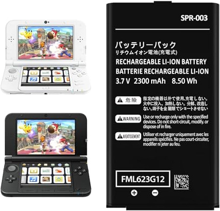 SPR-003 Batterie Li-ion de rechange ultra haute capacité pour Nintendo 3DS XL/LL & New 3DS XL RED-001 2300 mAh