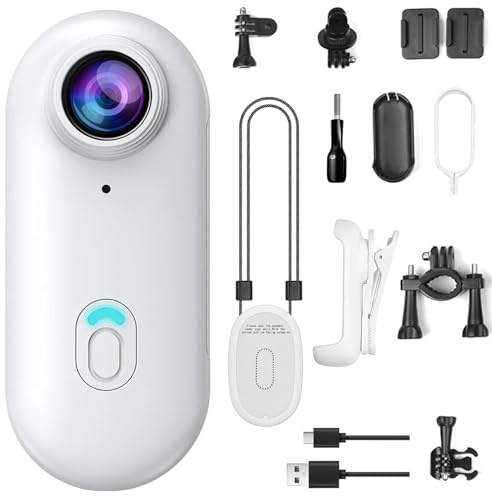 OBEST Mini Action Kamera 1080P Wasserdicht, Magnetisch WiFi Vlog Bodycam | 360 Drehung, 120 Weitwinkel, POV App Sportkamera für Tauchen Schwimmen Skif Surfen, Helmkamera für Motorrad Fahrrad Zubehö
