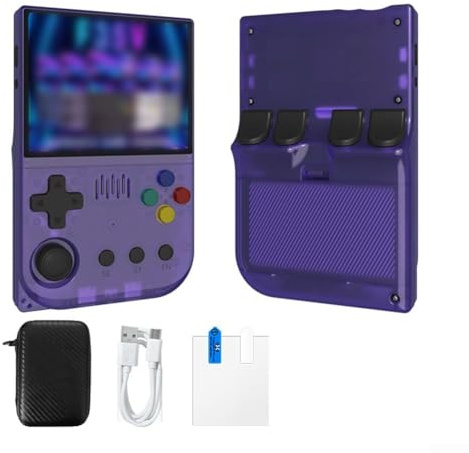 Retro Handheld Spielkonsole mit über 20.000 klassischen Spielen, tragbares Design aus ABS, intuitive Benutzeroberfläche für unterwegs und zu Hause, verfügbar in Schwarz, Weiß, Blau und Lila(Purple)