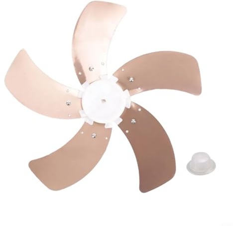 Nexbrill Metal Fan Blades Replacement for Standing and Table Fans, Thickened Aluminum Alloy 5-Blade Design Low Noise Install Office Cooling (12/14/16 Inch)(16inch)