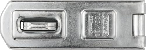 ABUS Überfalle 100/100 - Vorrichtung für Vorhängeschlösser - für einschlagende Türen - 01448 - ABUS-Sicherheitslevel 4 - Silberfarben