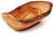 das Olivenholzbrett® / typisch schmal geschnittene Baguetteschale aus Olivenholz/längliche Brotschale aus Holz/Dekoschale aus Holz/Snackschale/Naturrand 20 cm