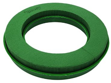 mosy Steckschaum-Ring, 30 cm, Wassersp. Blumen-Steckmasse,Tisch-Kranz, 2 Stck, Frischblumen- Gestecke, Blumen-Deko, Hochzeit, Tisch-Dekoraiton