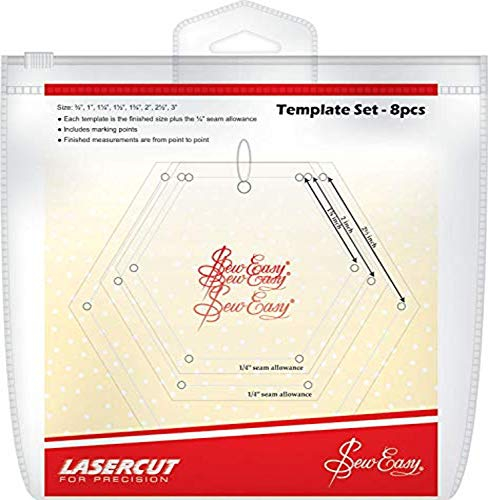 Sew Easy Mini Hexagon Schablonen-Set, Originalversion
