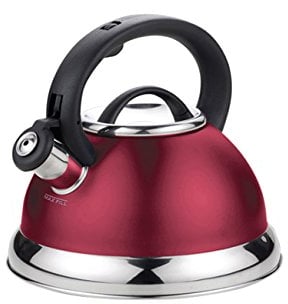 Wasserkessel aus Edelstahl (Rot)