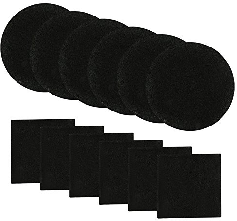 Resinta Lot de 12 filtres de Poubelle à Compost de Cuisine Compost Recharge de filtres de Remplacement de filtres de Rechange, Lot de Ronds et carrés
