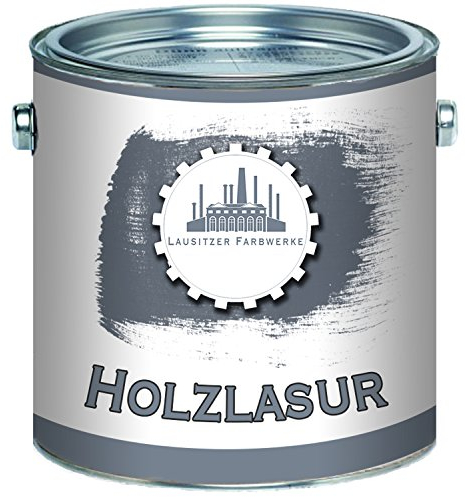 Lausitzer Farbwerke Holzlasur traditionelles Terrassenöl Holzschutzlasur Holzschutzanstrich Spezial-Lasur (2,5 L, Ebenholz)