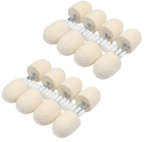 Utoolmart - Cabezales de molienda de lana australiana de níquel giratorio con mango de acero al carbono para uso mecánico profesional (1 juego)